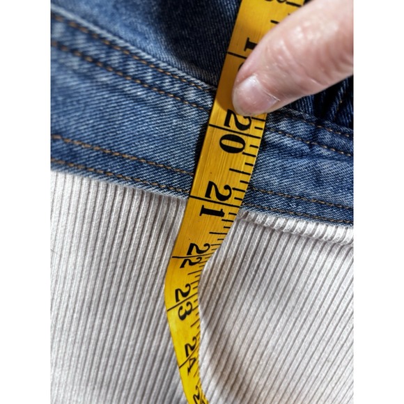 Judith March Distressed Jean Jacket Rhinestone Gypsy W/ Embroidered Stars Boho M - Picture 16 of 16